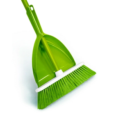 Комплект для уборки Акор Elite Venecia щетка и совок, салатовый