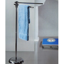 фотографии большого размера Держатель для полотенец напольный Spirella Darwin, 85см, цвет серебро фото 2