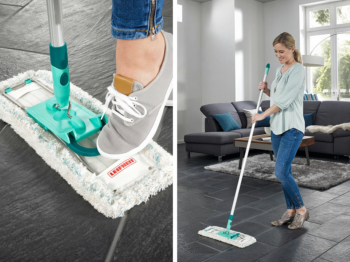 Швабра для мытья полов Leifheit Profi XL Cotton Plus, алюминиевая фото 5