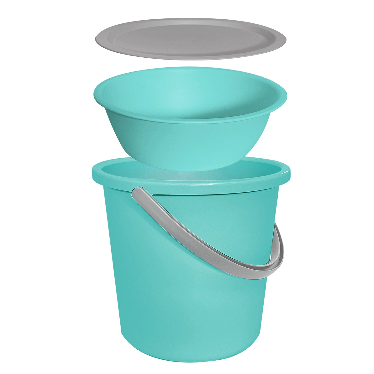 2 Набор Hausmann Peak: ведро 13л, таз 4л, крышка фото 4