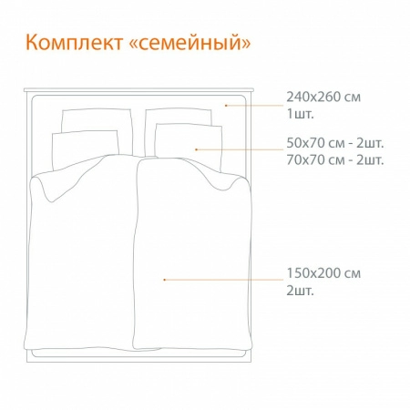 Комплект постельного белья семейный Pappel Jacquard Brown geometric фото 2